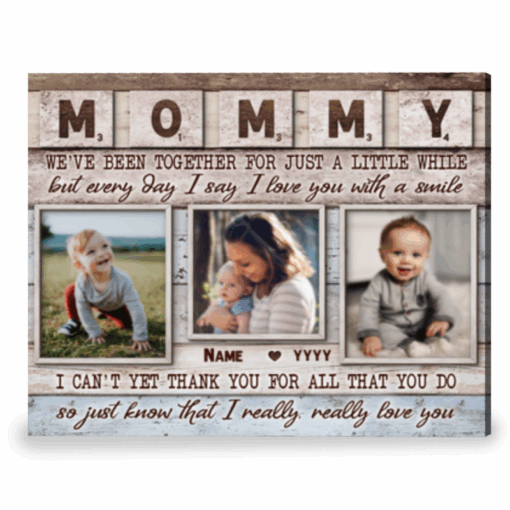 First Time Mom Gift Personalized Gift For New Mom Canvas Print